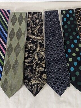 Lof 6 Silk Ties Nice Variety Nautica JT Beckett Geoffrey Beene BCBG and More!
